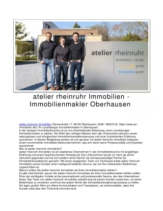 Immobilienmakler Oberhausen