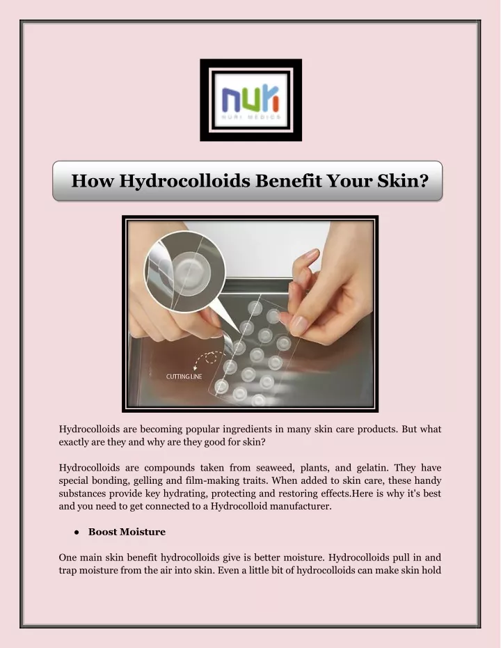 how hydrocolloids benefit your skin