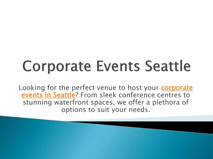 corporate events seattle