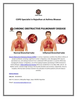 COPD Specialist in Rajasthan