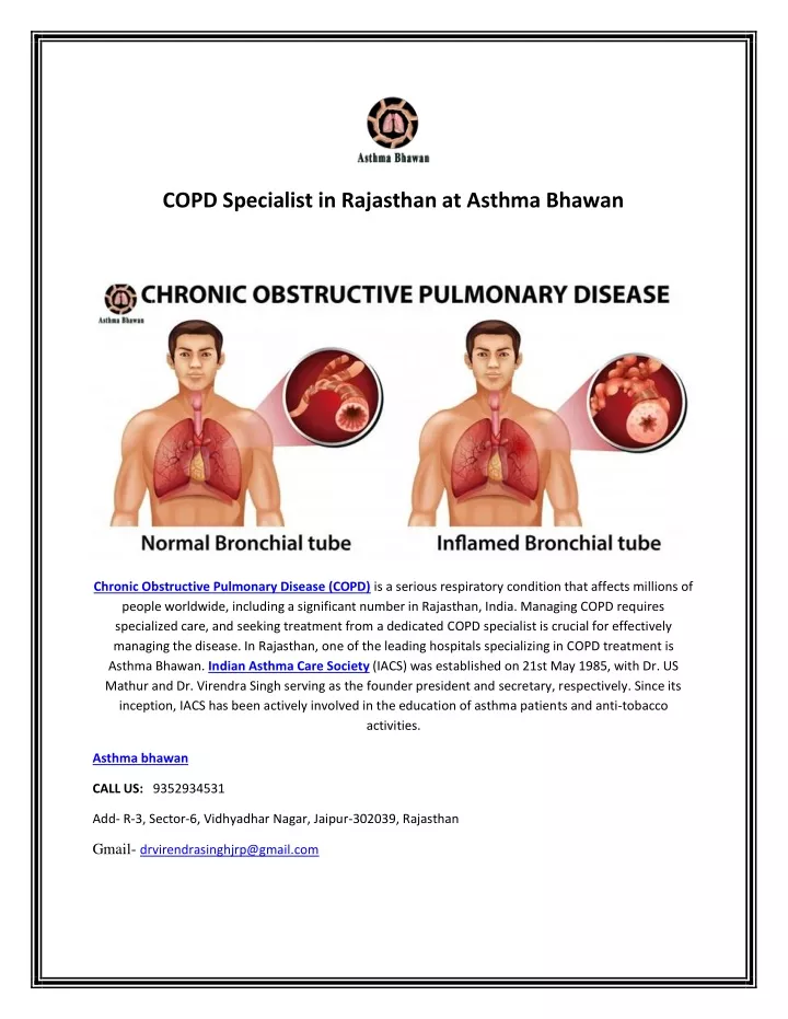 copd specialist in rajasthan at asthma bhawan