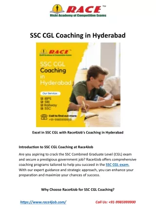 SSC CGL Coaching in Hyderabad