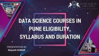 Data Science Courses in Pune Eligibility, Syllabus and Duration