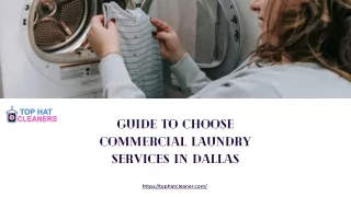 Guide To Choose Commercial Laundry Services In Dallas
