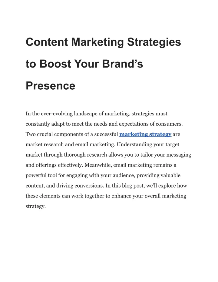 content marketing strategies