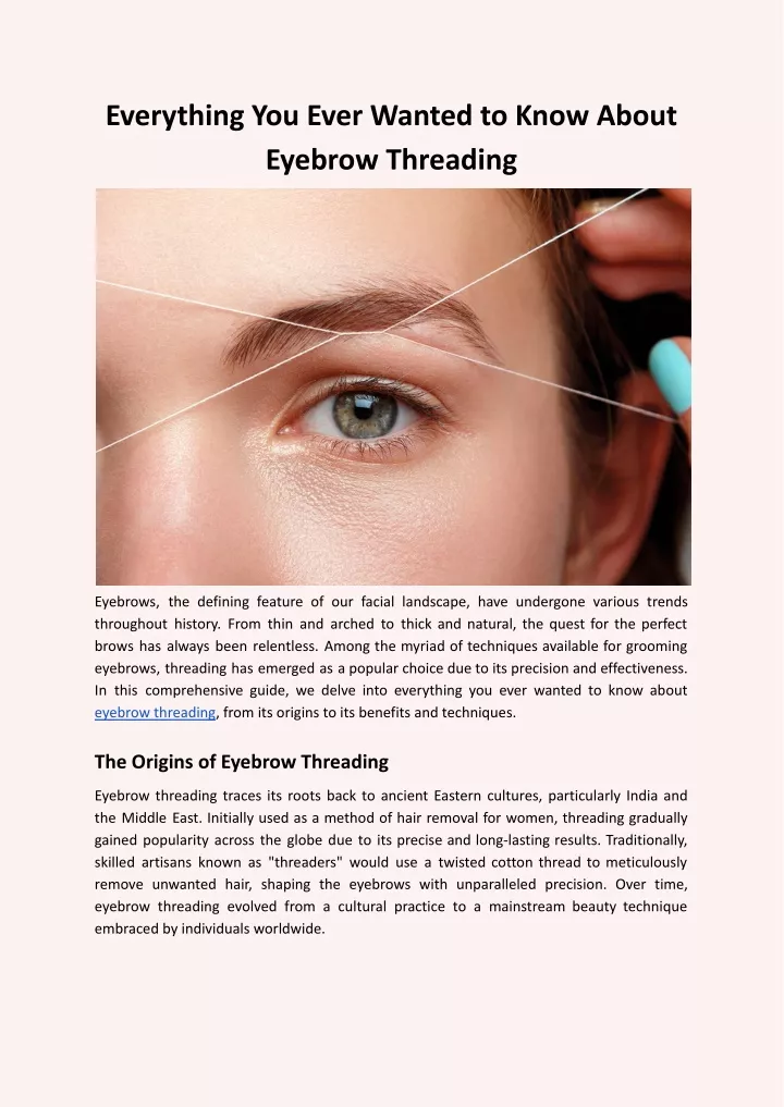 everything you ever wanted to know about eyebrow