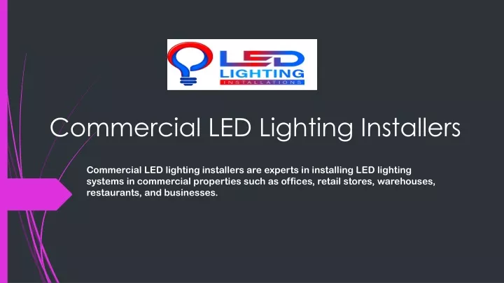 commercial led lighting installers