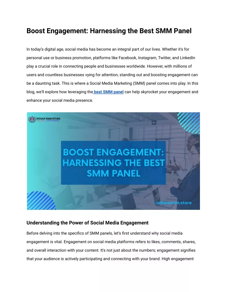 boost engagement harnessing the best smm panel