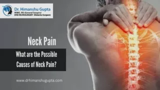 What Are The Possible Causes Of Neck Pain?