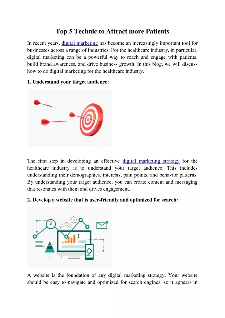 top 5 technic to attract more patients