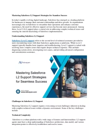 Mastering Salesforce L2 Support Strategies for Seamless Success