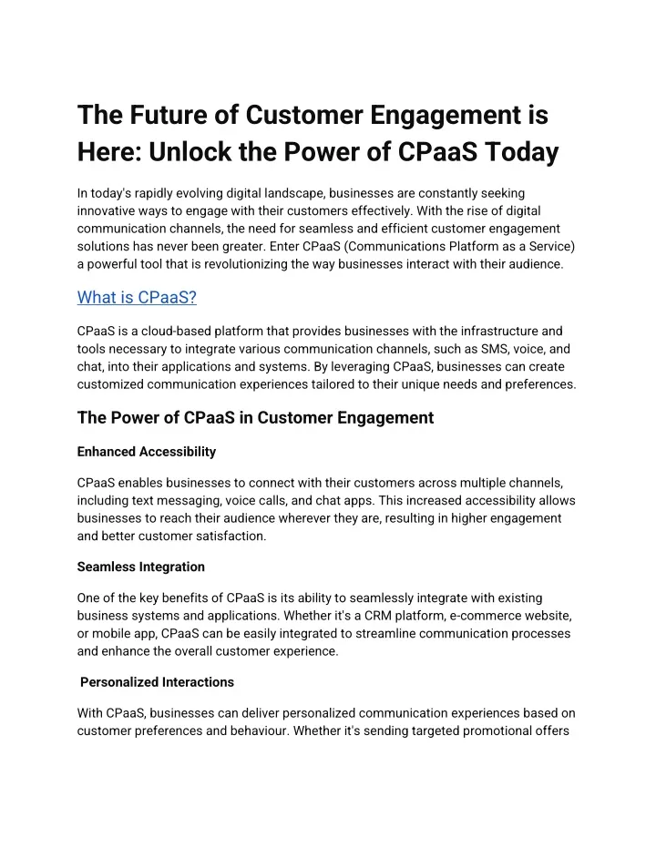 the future of customer engagement is here unlock