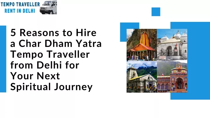 5 reasons to hire a char dham yatra tempo