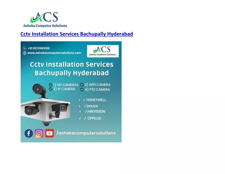 cctv installation services bachupally hyderabad