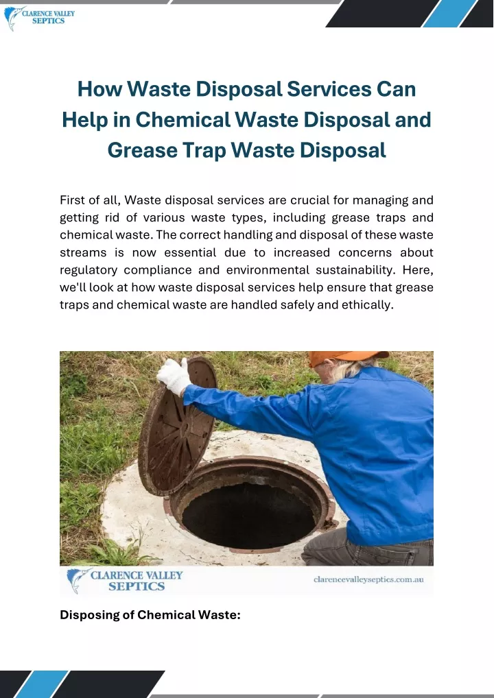 how waste disposal services can help in chemical