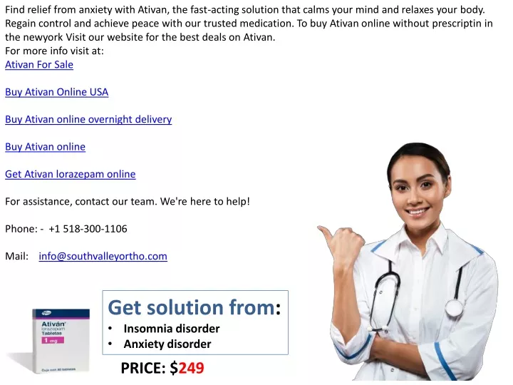 find relief from anxiety with ativan the fast