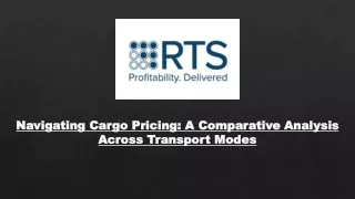 navigating cargo pricing a comparative analysis