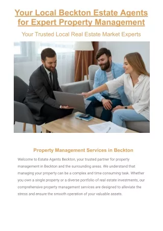 Your Local Beckton Estate Agents for Expert Property Management