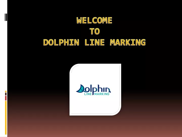 welcome to dolphin line marking