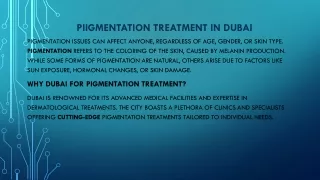 Piigmentation treatment in dubai