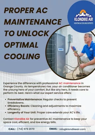 Proper AC Maintenance to Unlock Optimal Cooling
