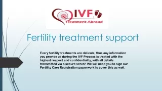 Fertility treatment support