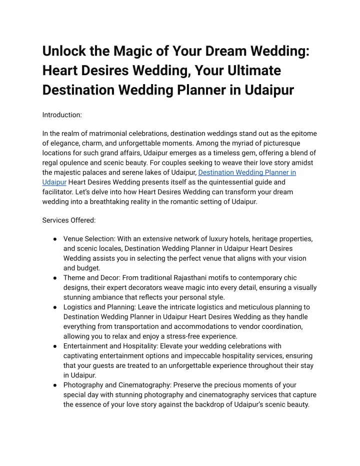 unlock the magic of your dream wedding heart