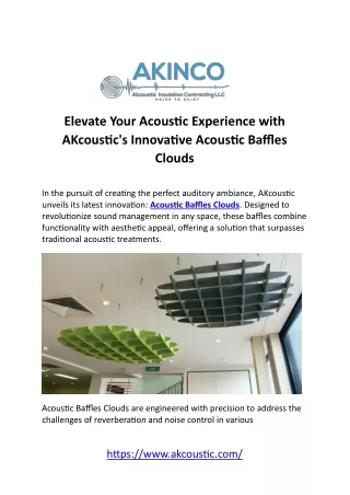 Transform Your Space with Our Acoustic Baffles Clouds