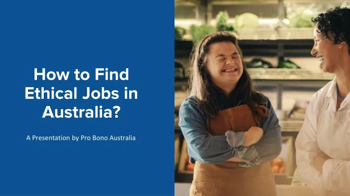 how to find ethical jobs in australia