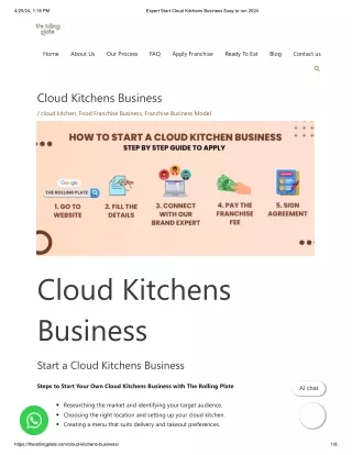 Start Cloud Kitchens Business Easy to run