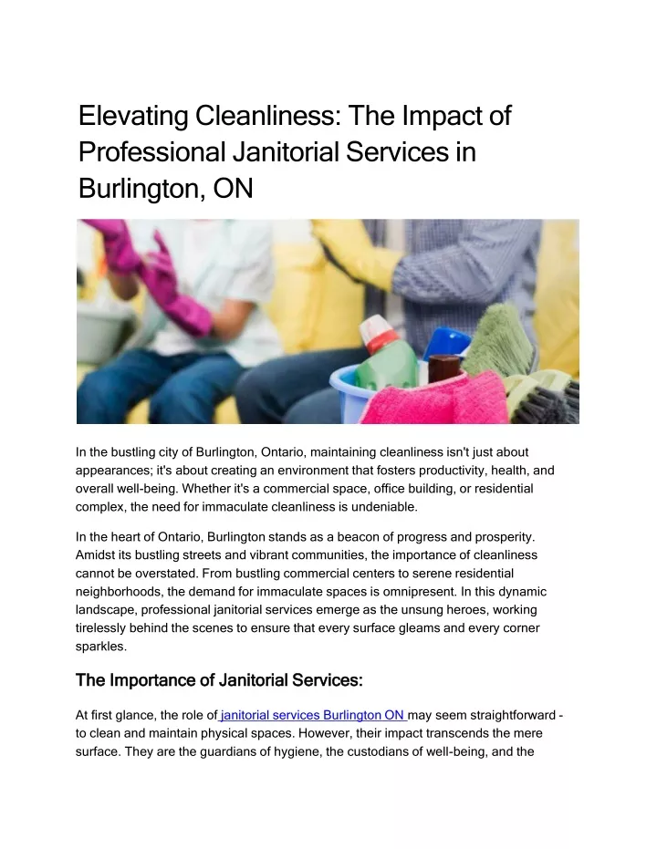 elevating cleanliness the impact of professional