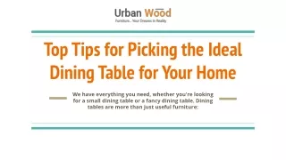 Designer Dining Table - Urbanwood