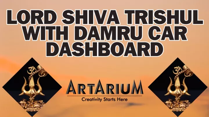 lord shiva trishul with damru car dashboard