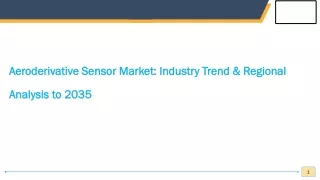 Aeroderivative Sensor Market Repot 2024-2035: Growth Analysis, Top Trend & Regio