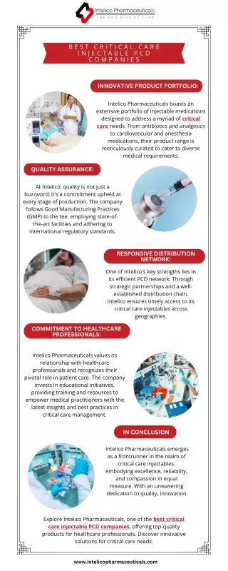 Best Critical Care Injectable PCD Companies