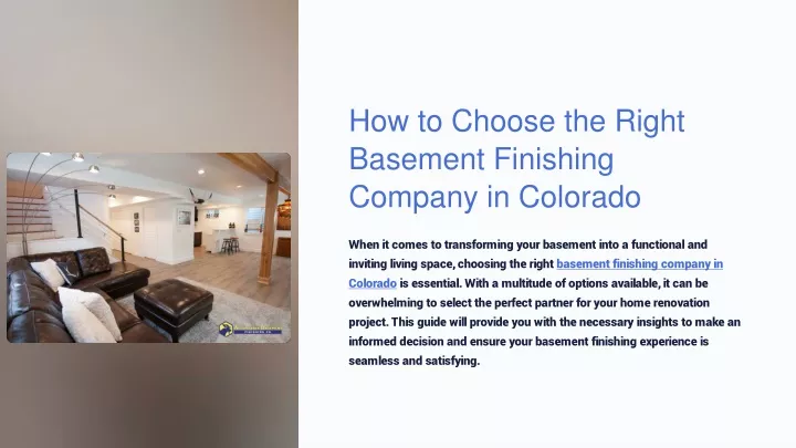 how to choose the right basement finishing