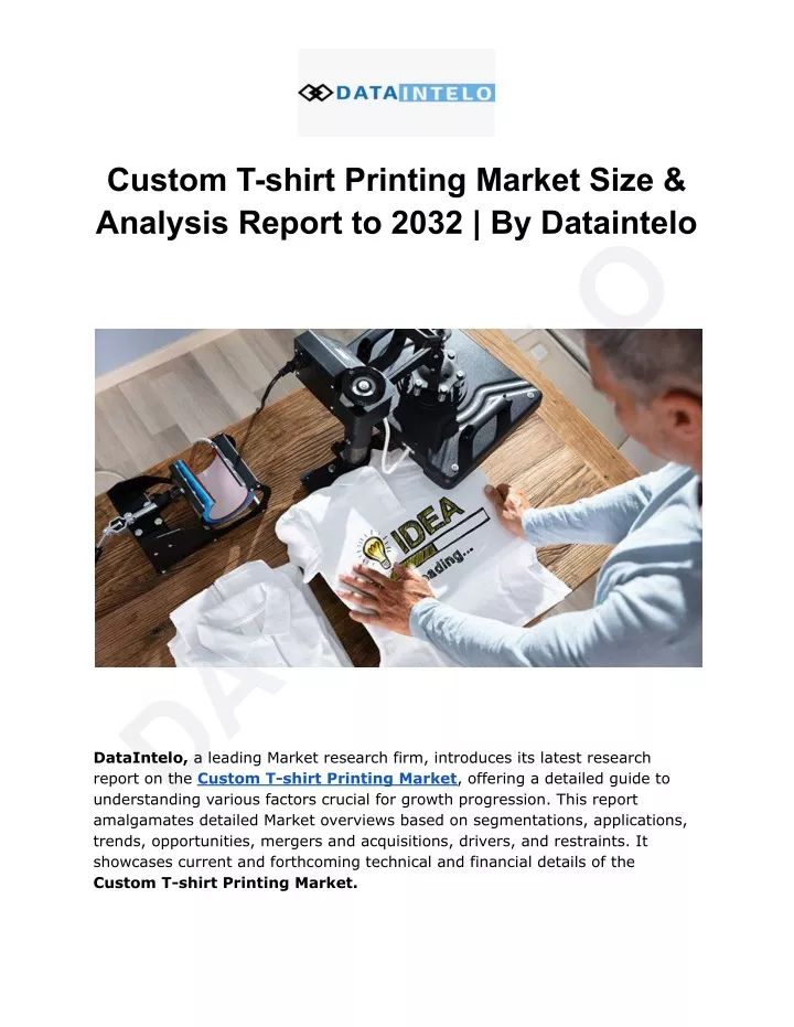 custom t shirt printing market size analysis