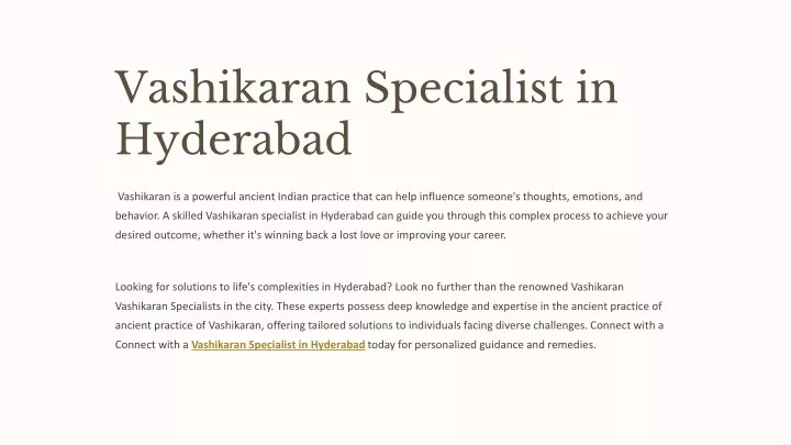 vashikaran specialist in hyderabad