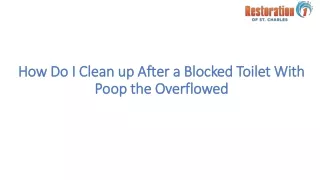 How Do I Clean up After a Blocked Toilet With Poop the Overflowed