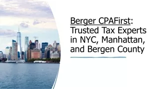 Berger CPA - Trusted Tax accountant in NYC, New Jersey and Manhattan