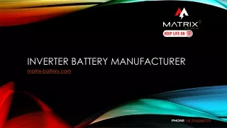 Inverter Battery Manufacturer