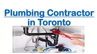 Plumbing Contractor  in Toronto