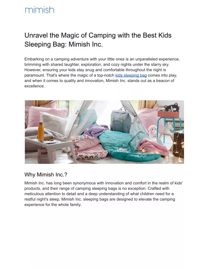 unravel the magic of camping with the best kids