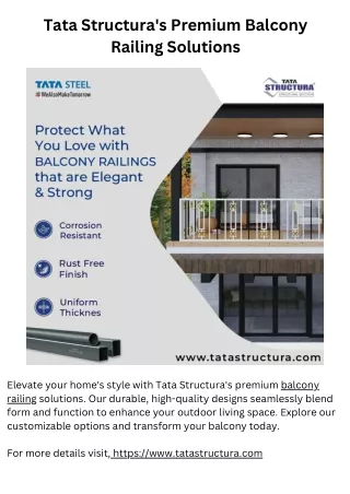 Tata Structura's Premium Balcony Railing Solutions