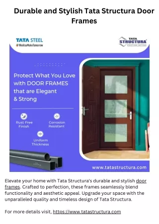 Durable and Stylish Tata Structura Door Frames
