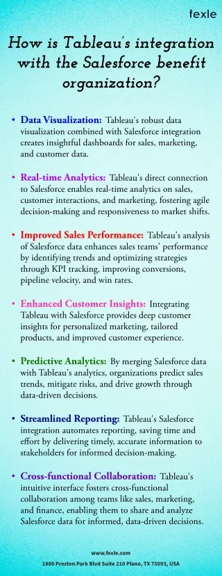 How is Tableau’s integration with the Salesforce benefit organization?