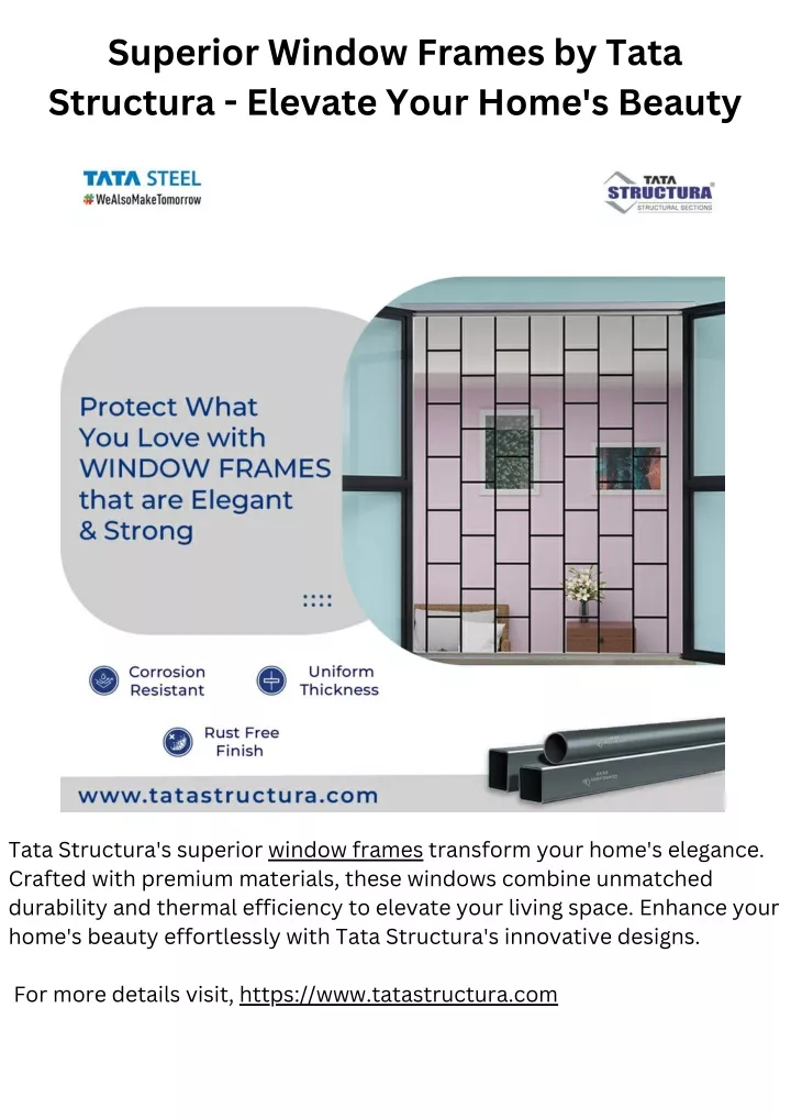 superior window frames by tata structura elevate
