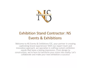 Exhibition Stand Contractor: NS Events & Exhibitions Fzc.