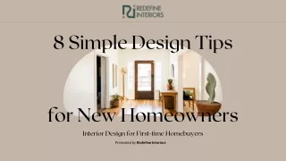8 Simple Design Tips for New Homeowners - Redefine Interiors