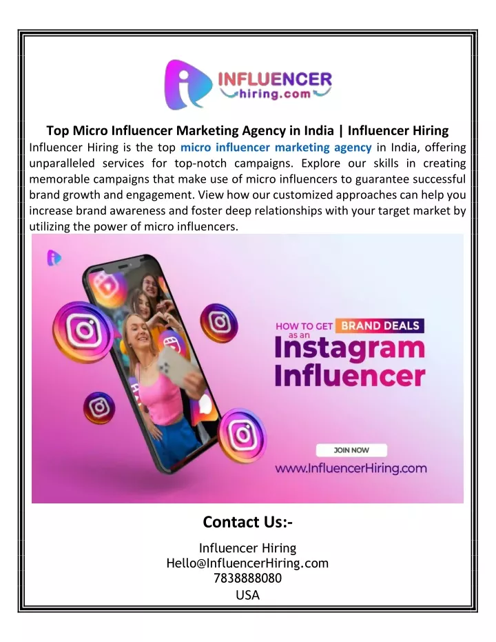 top micro influencer marketing agency in india